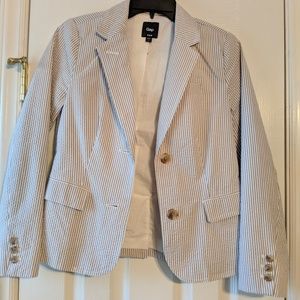 Gap Womens Seersucker Blazer